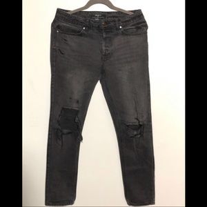 Distressed Black Jeans